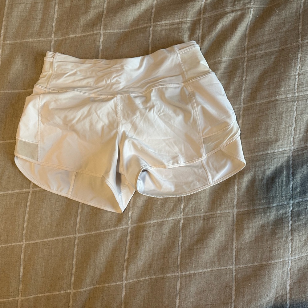 lululemon athletica Ivory White Performance Shorts